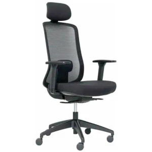 Buro Elan Mesh Ergonomic Office Chair with Headrest - Black by Interior Secrets - AfterPay Available