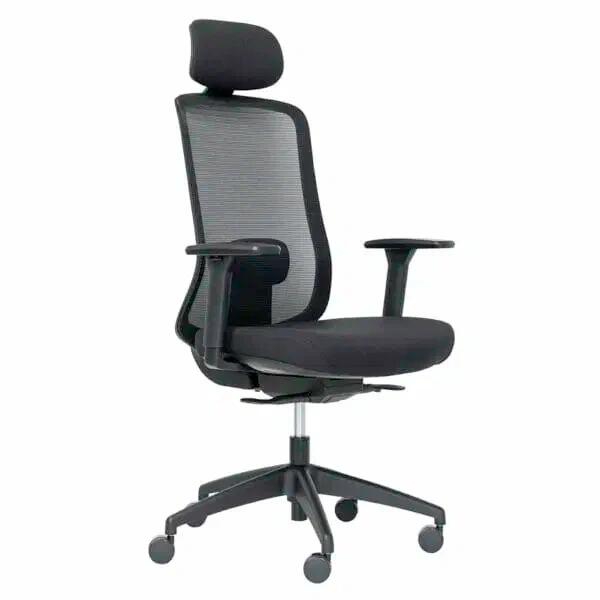 Buro Elan Mesh Ergonomic Office Chair with Headrest - Black by Interior Secrets - AfterPay Available