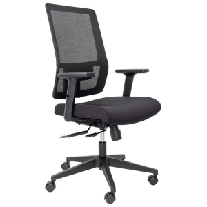 Buro Mantra Ergonomic Office Chair with Arm - Black by Interior Secrets - AfterPay Available