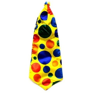 CLOWN TIE Big Jumbo Large Fun Crazy Clowns Costume Bow Dress Circus Party Yellow