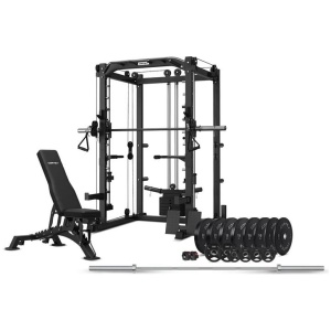 CORTEX SM20 Smith Station with 130kg Olympic Bumper Weight, Bar and Bench Set