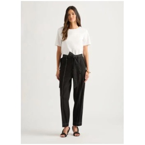 Cabello Linen Blend Cargo Pant