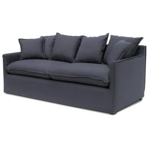 Candice 3 Seater Fabric Sofa - Charcoal Linen - Last One by Interior Secrets - AfterPay Available