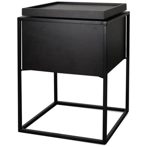 Cane Scandinavian Side Table - Black by Interior Secrets - AfterPay Available