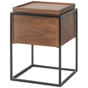 Cane Scandinavian Side Table - Walnut by Interior Secrets - AfterPay Available