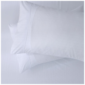 Canningvale Caressa Stripe Sheet Set - Grey, Double, Microfibre