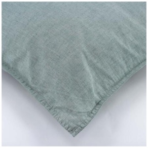Canningvale Vintage Cushion - Misty Blue Melange, Large, Softwash Cotton