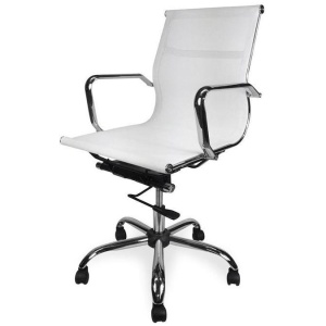 Carter Low Back Office Chair - White Mesh by Interior Secrets - AfterPay Available