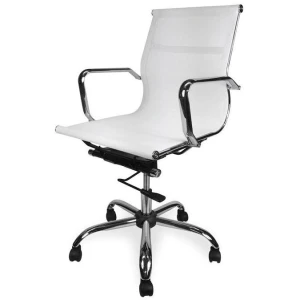 Carter Low Back Office Chair - White Mesh by Interior Secrets - AfterPay Available