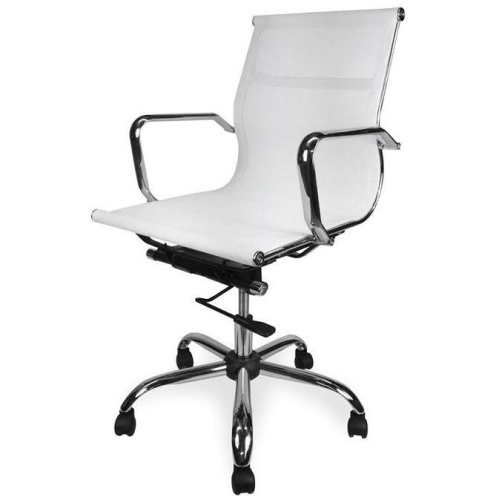 Carter Low Back Office Chair - White Mesh by Interior Secrets - AfterPay Available
