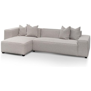 Casey 3 Seater Left Chaise Sofa - Sterling Sand by Interior Secrets - AfterPay Available