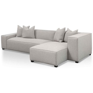 Casey 3 Seater Right Chaise Fabric Sofa - Sterling Sand by Interior Secrets - AfterPay Available