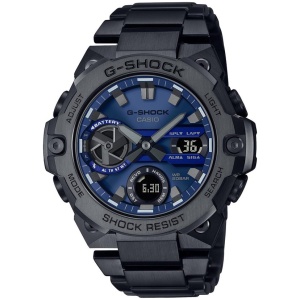 Casio G Shock G Steel Black and Blue Watch GST-B400BD-1A2DR