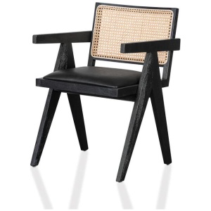 Castro Rattan Dining Chair - Black by Interior Secrets - AfterPay Available