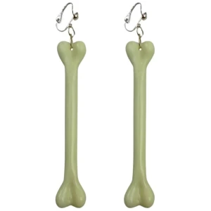 Cavewoman EARRINGS Accessory Jewellery Ear Rings Dress Costume Medieval Bones - Longer (9.5cm approx)