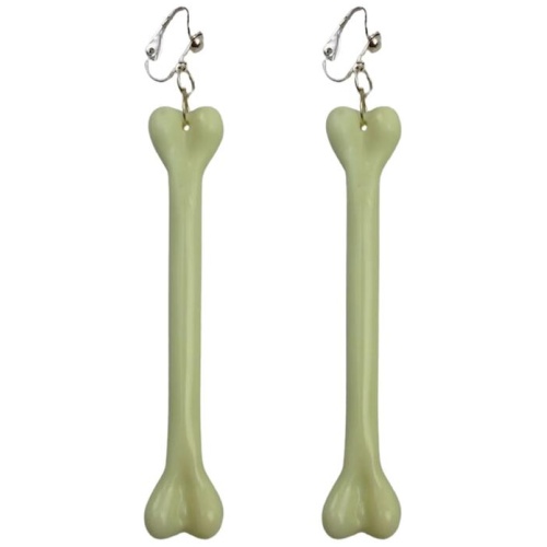 Cavewoman EARRINGS Accessory Jewellery Ear Rings Dress Costume Medieval Bones - Longer (9.5cm approx)