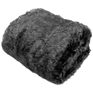 Charcoal Wolf Luxury Animal Faux Fur Extra Large Throw Blanket 152 x 203 cm