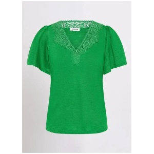 Clara Lace Trim Linen Tee