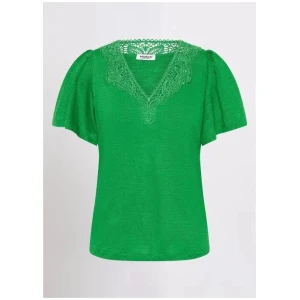 Clara Lace Trim Linen Tee