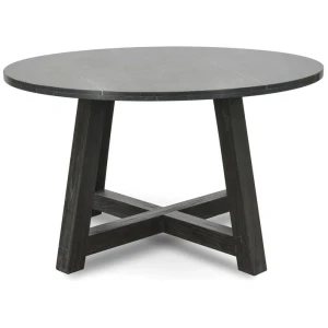 Clearance - Carlson 130cm Black Marble Dining Table with Glass Top. by Interior Secrets - AfterPay Available