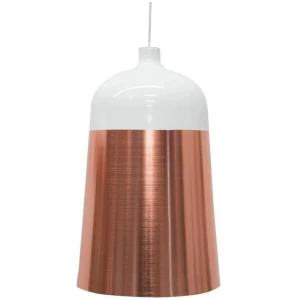 Clearance - Fontain Cylinder Pendant Lamp - Rose Gold - White by Interior Secrets - AfterPay Available