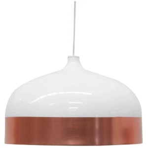 Clearance - Fontain Wide Pendant Lamp - Rose Gold - White by Interior Secrets - AfterPay Available