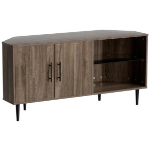 Corner Entertainment Unit Stand TV Cabinet Open Storage Shelf 120CM