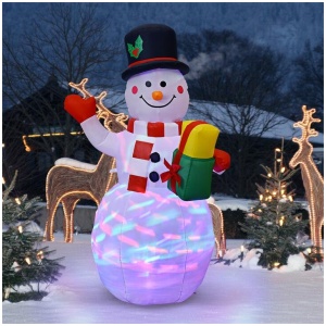 Costway150CM Inflatable Snowman with LED Lights for Christmas Decoration