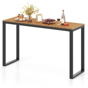 CostwayOutdoor Rectangle Console Table Patio Side Table