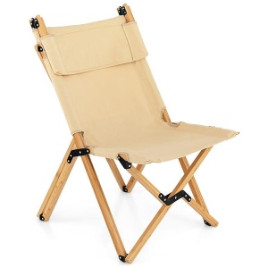 CostwayPortable Folding Camping Chair with 2-Level Adjustable Backrest for Picnic, Beach-2 pieces