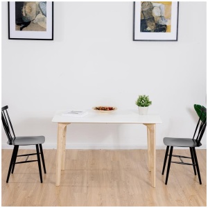 CostwaySet of 2 Steel Dining Chairs with Curved Backrest for Restaurant/Cafe