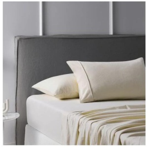 Cotton Flannelette Ivory Sheet Set by Accessorize Single