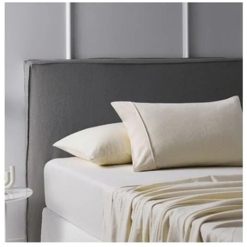 Cotton Flannelette Ivory Sheet Set by Accessorize Single