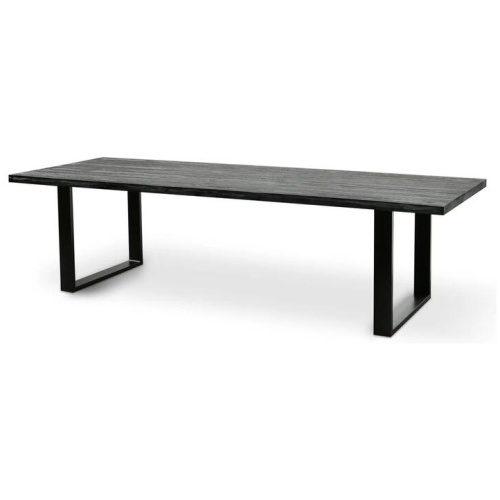 Craig Reclaimed Wood 2.8m Dining Table - Black by Interior Secrets - AfterPay Available