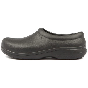 Crocs 205073 On The Clock Work Cc Black Smooth Black Shoes Womens Shoes Casual Flat Shoes