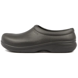 Crocs 205073 On The Clock Work Cc Black Smooth Black Shoes Womens Shoes Casual Flat Shoes