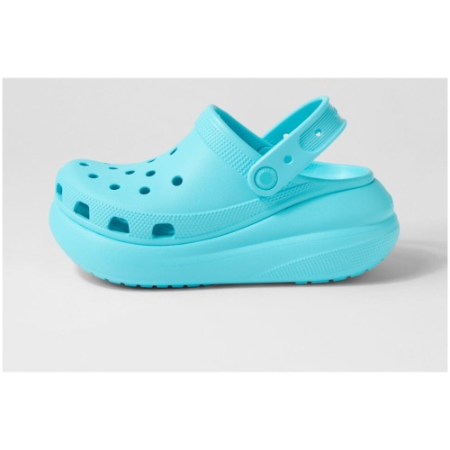 Crocs 207521 Classic Crush Clog Cc Neptune Smooth Neptune Sandals Womens Shoes Casual Sandals Flat Sandals