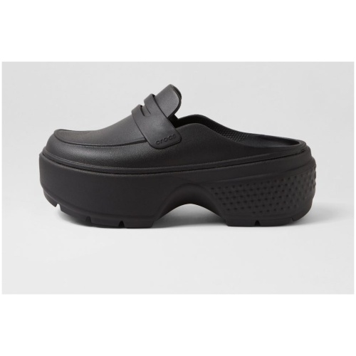 Crocs 209937 Stomp Loafer Cc Black Black Croslite Black Black Shoes Womens Shoes Casual Flat Shoes