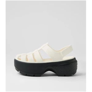 Crocs 209938 Stomp Fisherman Cc Chalk Croslite Chalk Sandals Womens Shoes Casual Sandals Flat Sandals