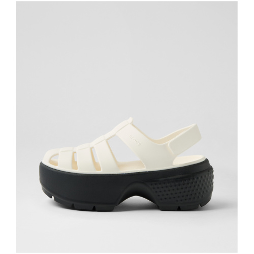 Crocs 209938 Stomp Fisherman Cc Chalk Croslite Chalk Sandals Womens Shoes Casual Sandals Flat Sandals