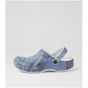 Crocs 210402 Classic Denim Clog Cc Moonlight Croslite Moonlight Shoes Womens Shoes Casual Flat Shoes