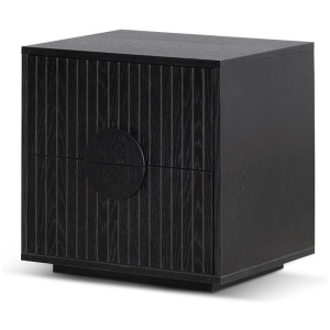 Curtis Bedside Table - Black Oak by Interior Secrets - AfterPay Available