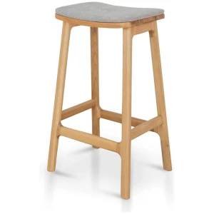 Cyprus 67cm Natural Bar Stool - Grey by Interior Secrets - AfterPay Available