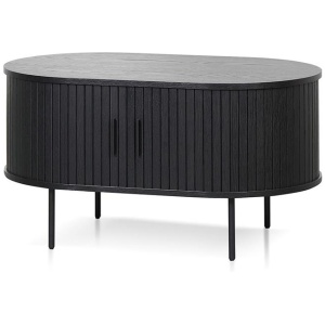 Dania 100cm Oval Coffee Table - Full Black by Interior Secrets - AfterPay Available