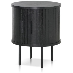 Dania Round Side Table - Full Black by Interior Secrets - AfterPay Available