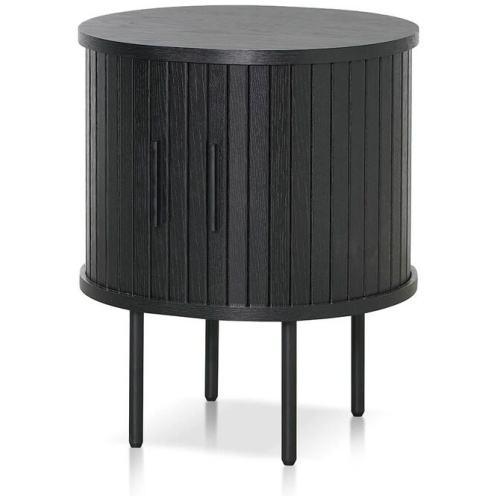 Dania Round Side Table - Full Black by Interior Secrets - AfterPay Available