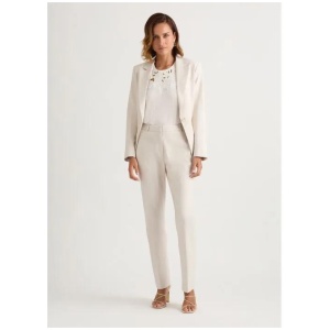 Darcey Linen Blend Straight Leg Pant