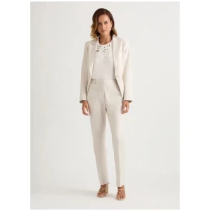 Darcey Linen Blend Straight Leg Pant