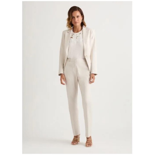 Darcey Linen Blend Straight Leg Pant