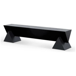Davila 1.9m Elm Bench - Full Black by Interior Secrets - AfterPay Available